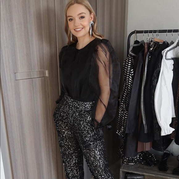 Zara organza blouse bloggers favorite - Picture 4 of 9